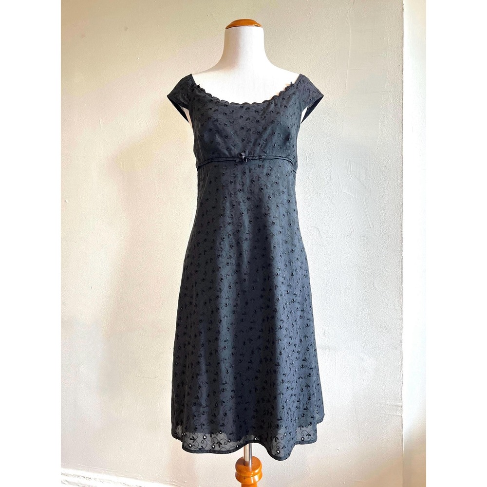 Vintage babydoll dress 90s Y2K floral embroidered De Laru cottage fairy coquette
